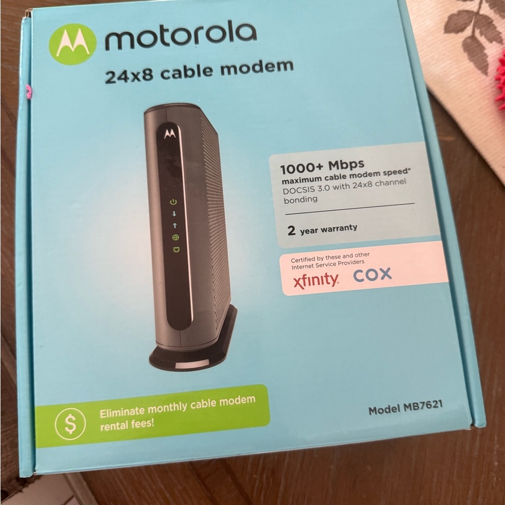 Motorola Gray Cable Modem - High-Speed DOCSIS 3.0